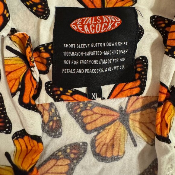 Petals & Peacocks Button Up Butterfly Shirt - Picture 3 of 4